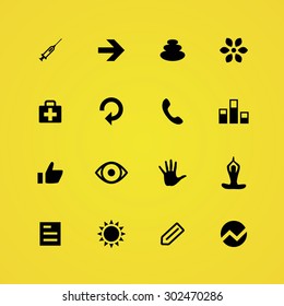 fitness icons universal set for web and mobile