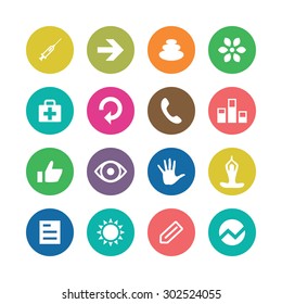 fitness icons universal set for web and mobile