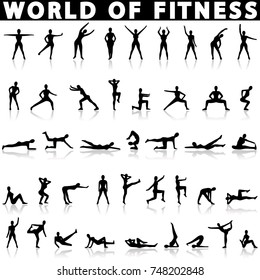 Fitness Icons Vector Stock Vector (Royalty Free) 748202848 | Shutterstock