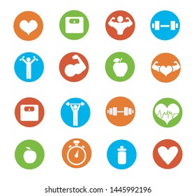 Fitness icons vector illustration design