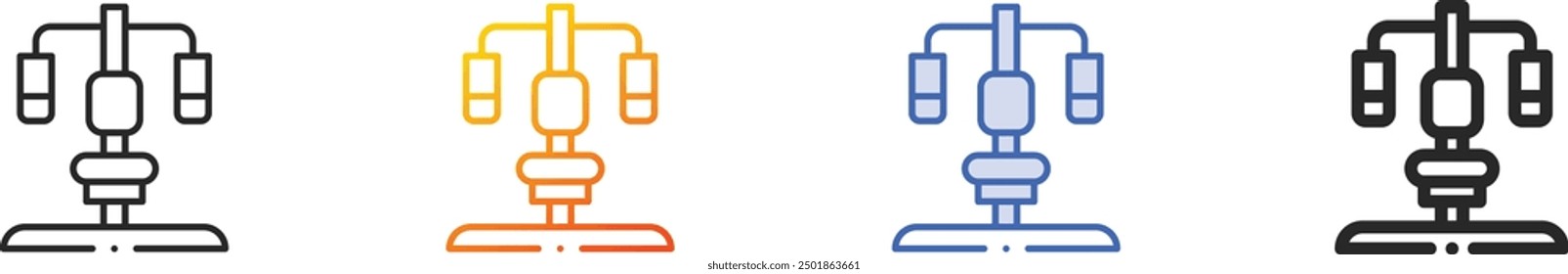 fitness icon.Thin Linear, Gradient, Blue Stroke and bold Style Design Isolated On White Background