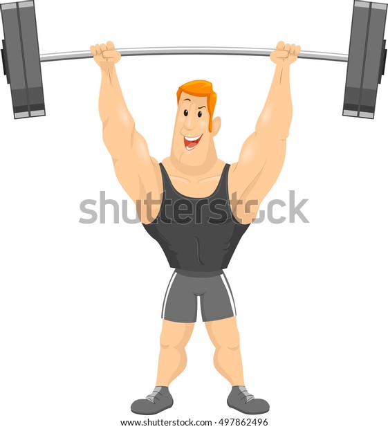 Fitness Illustration Muscular Man Workout Clothes Stock Vector (Royalty ...