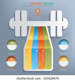 Fitness info graphic design,clean vector