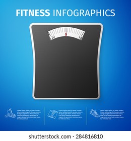 fitness infographics elements, fitness background, excellent vector illustration, EPS 10