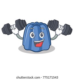 Fitness jelly character cartoon style