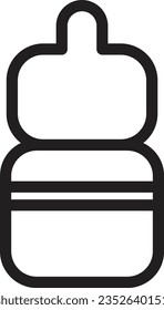 Fitness Juice Water Outline Icon