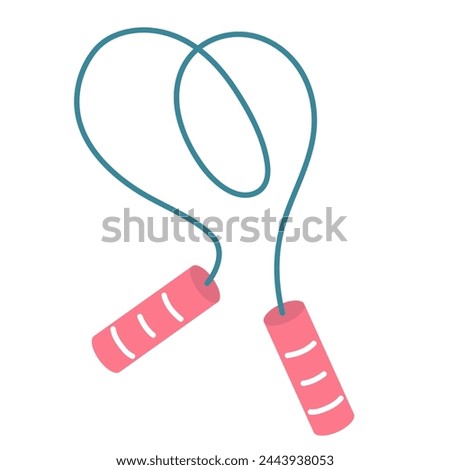 Fitness jump rope flat icon