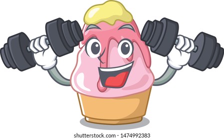 Fitness kakigori is served into character glasses