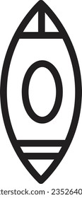 Fitness Kayak Person Outline Icon