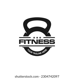 Fitness kettlebell logo template vector illustration. Suitable for your design need, logo, illustration, animation, etc.