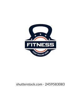 Fitness kettlebell logo template vector illustration. Suitable for your design need, logo, illustration, animation, etc.