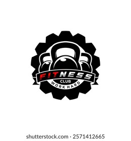 Fitness kettlebell logo template vector illustration. Suitable for design needs, logos, illustrations, etc.