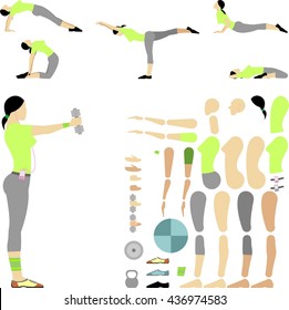 Fitness kit. Constructor to create a variety of sport activities