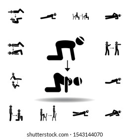fitness, knee bent, posture icon. Element of fitness illustration. Signs and symbols icon can be used for web, logo, mobile app, UI, UX on white background