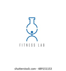 fitness lab abstract vector design template illustration