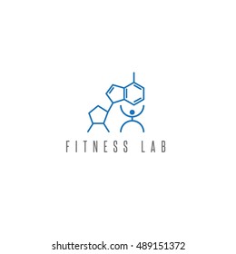 fitness lab abstract vector design template illustration
