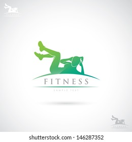 Fitness label - vector illustration