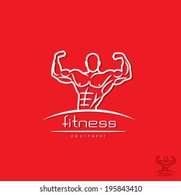 Fitness label - vector illustration