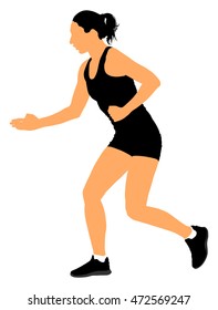 Fitness lady instructor vector illustration isolated on white background. Sport, training, gym and lifestyle concept. Young beautiful woman exercising in the gym. Athletic woman personal trainer.