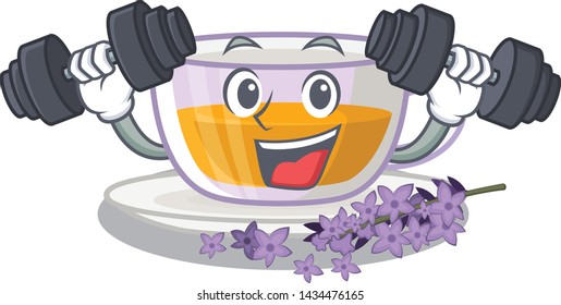 Fitness lavender tea in the mascot shape