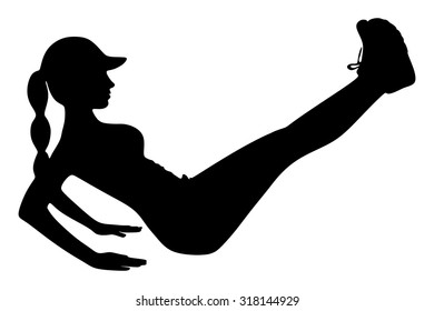 fitness and lifestyle concept - woman doing sports