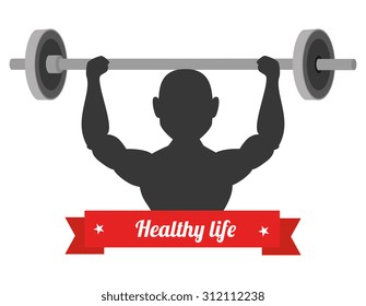 Fitness lifestyle design, vector illustration eps 10.
