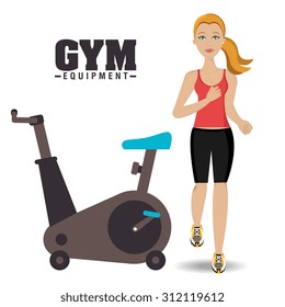 Fitness lifestyle design, vector illustration eps 10.