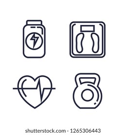 fitness lifestyle set icons