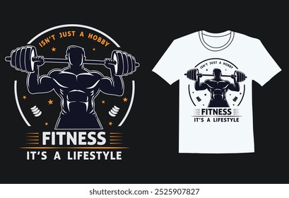 Fitness es un diseño de camiseta estilo vida 