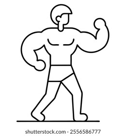 Fitness Lifestyle Vector line Art.