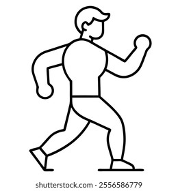 Fitness Lifestyle Vector line Art.