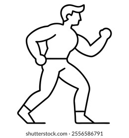 Fitness Lifestyle Vector line Art.