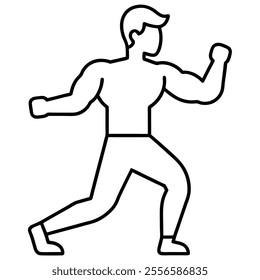 Fitness Lifestyle Vector line Art.