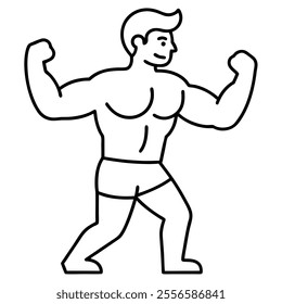 Fitness Lifestyle Vector line Art.