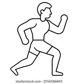 Fitness Lifestyle Vector line Art.