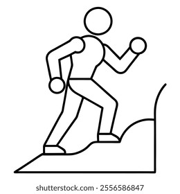 Fitness Lifestyle Vector line Art.