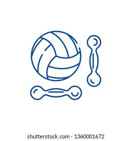 Fitness line icon concept. Fitness flat  vector symbol, sign, outline illustration.