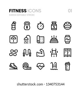 Fitness Line Icons 01