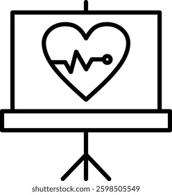 Fitness Line Vector Icon Design