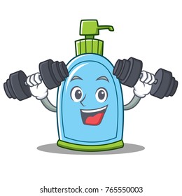 Fitness liquid soap character cartoon