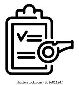 Fitness list icon. Outline fitness list vector icon for web design isolated on white background