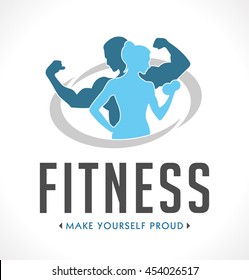 Man Woman Fitness Logo Images Stock Photos Vectors Shutterstock