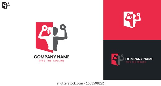 Fitness logo - All elements on this template are editable with vector software, suitable fof Gym/Health Logo