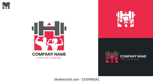 Fitness logo - All elements on this template are editable with vector software, suitable fof Gym/Health Logo