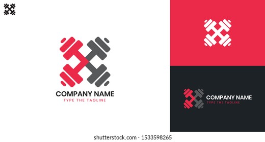Fitness logo - All elements on this template are editable with vector software, suitable fof Gym/Health Logo