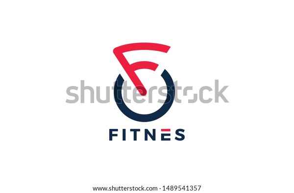 Fitness Logo Barbell Stamp Form Negative Royalty Free Stock Image