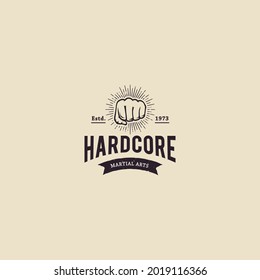 fitness logo black and white vector vintage retro