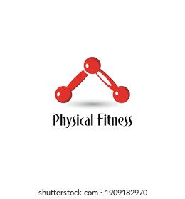 Fitness logo club. Fitness Centre logo with barbell icon. Gym Logo concept. Healthy Center logo. sport icon