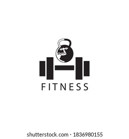 fitness logo creative illustration barbell company template vector design