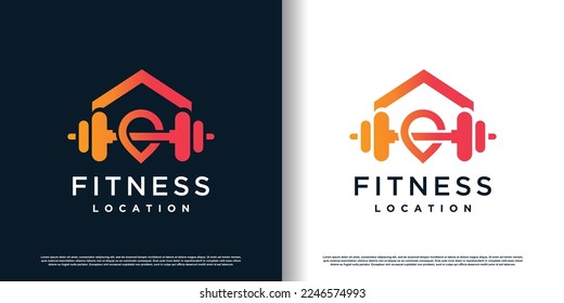 diseño de logotipo de fitness con concepto creativo vector premium